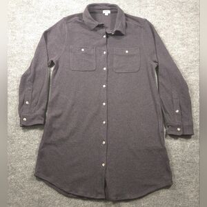 Dylan by True Grit Black Cherry Textured Knit Button Down Shacket Size Medium